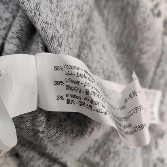 Zara Pearl Puff Sleeve Knit Top Gray Size Medium Feminine Business Casual - Picture 8 of 8